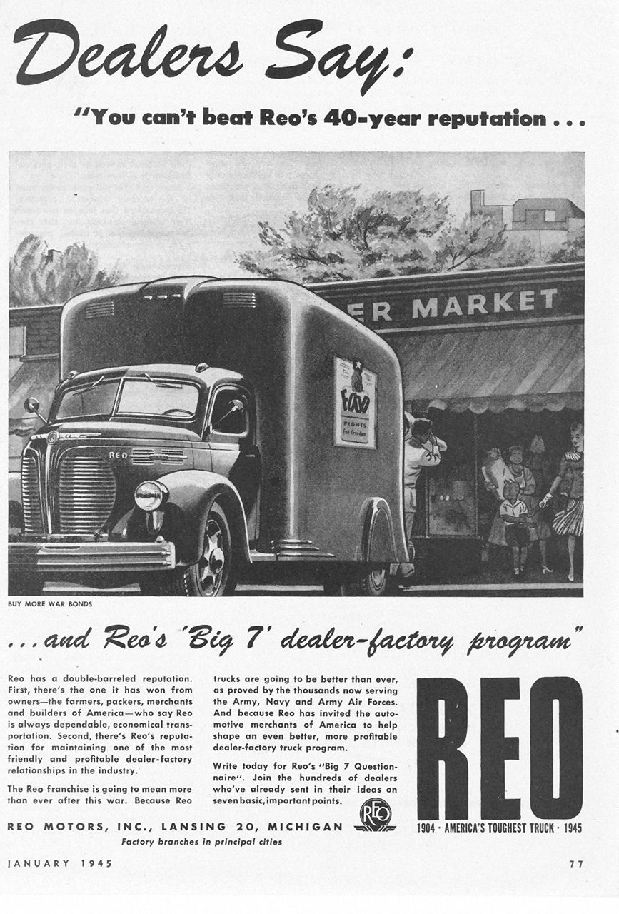1945 REO Truck  - You Cant Beat Reos 40 Year Reputation